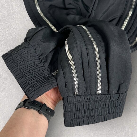 RtA Black‎ Sporte Track Pants Joggers Edgy Zipper Womens Size XS High Waist Y2K - Picture 8 of 16